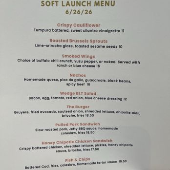 The Jetty - Soft opening menu - New American Near Me - San Diego, California The Jetty - Soft opening menu - New American Near Me - San Diego, California