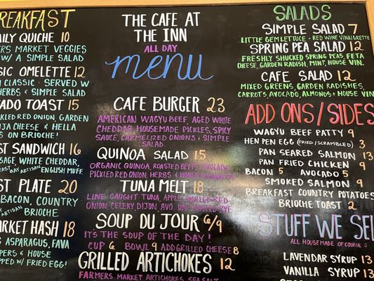 Menu photo 5 The Cafe at The Inn Benicia, CA
