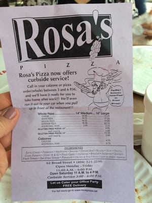 Menu photo 6 Rosa's Pizza Atlanta, GA Menu photo 6 Rosa's Pizza Atlanta, GA