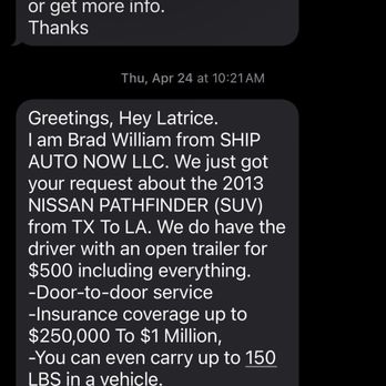 Ship Auto Now - Text thread - Vehicle Shipping Near Me Ship Auto Now - Text thread - Vehicle Shipping Near Me