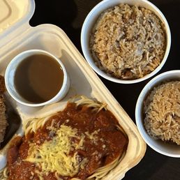 1 Pc Chickenjoy w/ Jolly Spaghetti & Adobo Rice