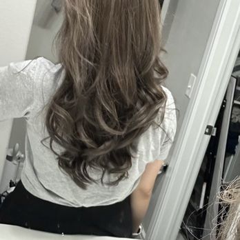 Blond Hair - After: chocolate grey - Hair Salons Near Me - Carrollton, Texas Blond Hair - After: chocolate grey - Hair Salons Near Me - Carrollton, Texas