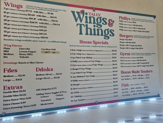 Menu photo 1 Tally Wings & Things Tallahassee, FL