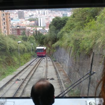 Funicular de Artxanda - Riding the funicular down the mountain - Public Transportation Near Me - Bilbao, BI