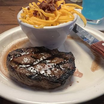 Texas Roadhouse - 6oz Sirloin with Loaded Mashed Potatoes - American Near Me - Henderson, Nevada Texas Roadhouse - 6oz Sirloin with Loaded Mashed Potatoes - American Near Me - Henderson, Nevada