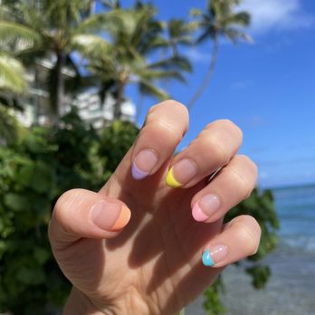 Blissful Nails & Spa - French gel manicure - Nail Salons Near Me - Honolulu, Hawaii