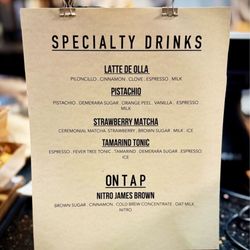 Specialty menu Sept 2025