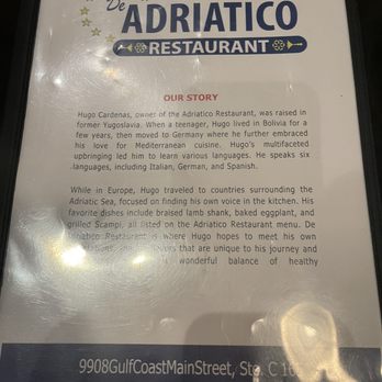De Adriatico Restaurant - The story - Mediterranean Near Me - Fort Myers, Florida De Adriatico Restaurant - The story - Mediterranean Near Me - Fort Myers, Florida