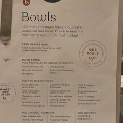 B-Natural Kitchen - Menu
