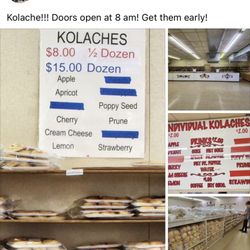 Czech Festival - Facebook post- Kolache flavors & prices