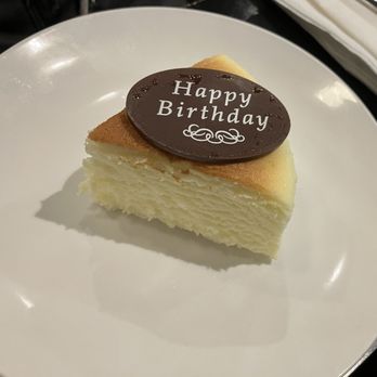 Gyu Masu - Nice touch! For birthday person compliments of Gyumasu. Japanese soufflé cheesecake, delish - Seafood Near Me - Kapolei, Hawaii