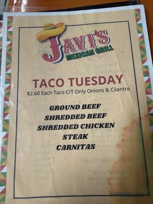 Menu photo 1 Javis Mexican Grill Kaneohe, HI