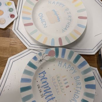 Color Me Mine - Birthday plates - Paint-Your-Own Pottery Near Me - Sacramento, California Color Me Mine - Birthday plates - Paint-Your-Own Pottery Near Me - Sacramento, California