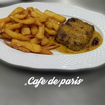 Wirtshaus Waldeck - Cafe de Paris  mit grobem Pfeffer und Kräuterbutter - Swabian Near Me - Affalterbach, BW