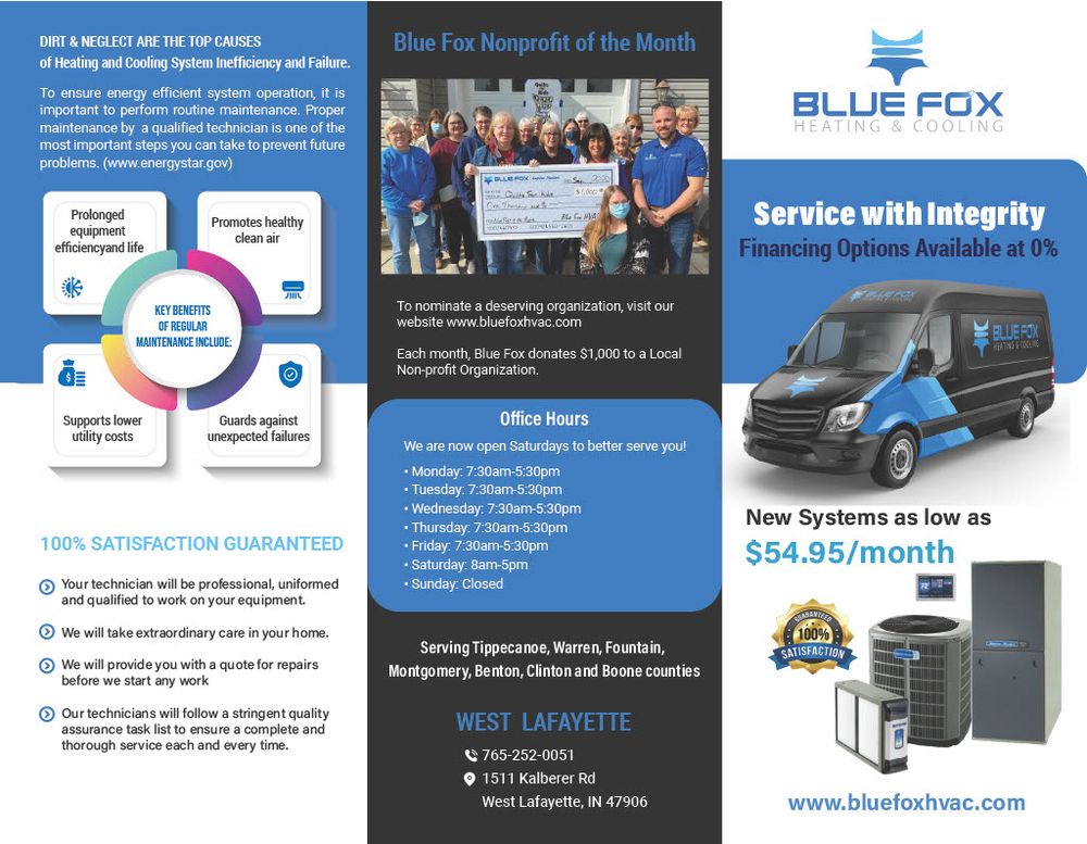 Slide of Blue Fox Heating & Cooling