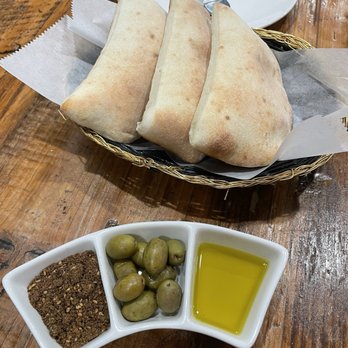 Alkofeia Restaurant - Piping hot hand-rolled homemade pita. Light and perfect texture. - Middle Eastern Near Me - Bayonne, New Jersey