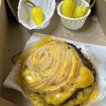 In-N-Out Burger - Flying Dutchman, whole grilled onions and peppers. My goto meal or for lunch the next day. - Fast Food Near Me - Henderson, Nevada