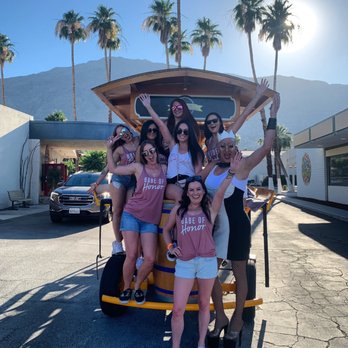 Social Cycle - Arriving at Wangs in the Desert - Party Bike Rentals Near Me - Palm Springs, California