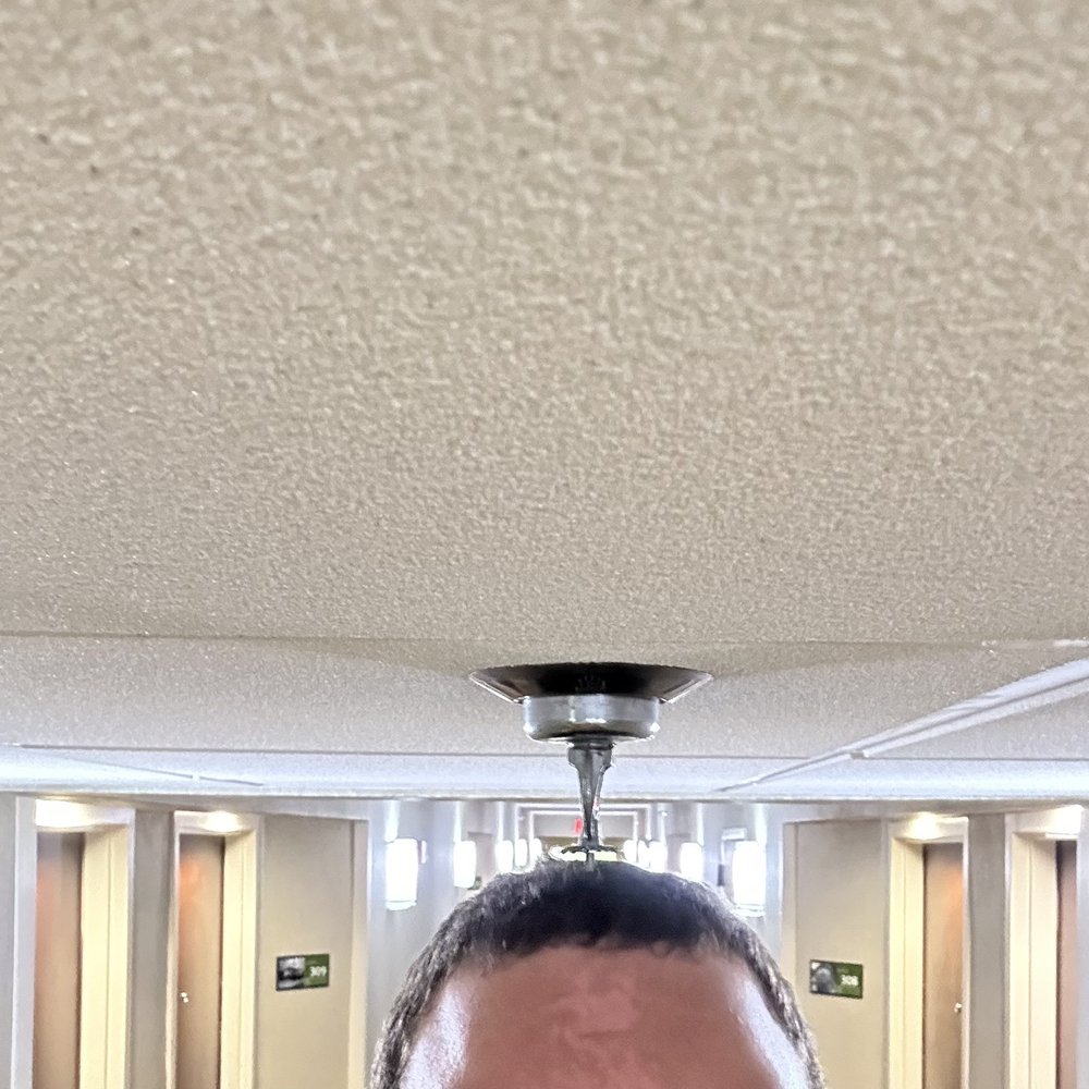 Ceilings are so low that I hit the sprinklers. Ceilings are so low that I hit the sprinklers.