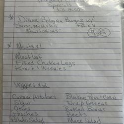 Surry Diner - Today's specials