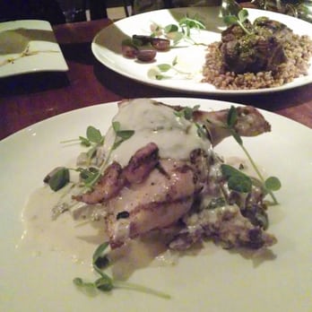 The Fly Trap - Chicken dish with mushrooms, rainbow potatoes and artichokes... Yummm :) - Bars Near Me - San Francisco, California