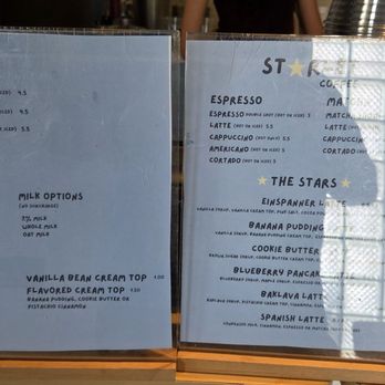 Starlet Coffee - Menu - Coffee & Tea Near Me - Pasadena, California