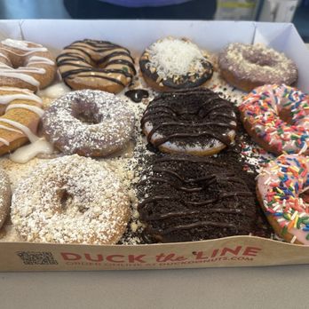 Duck Donuts - variety of made to order vanilla cake donuts and different glazes and toppings - Donuts Near Me - Irvine, California Duck Donuts - variety of made to order vanilla cake donuts and different glazes and toppings - Donuts Near Me - Irvine, California
