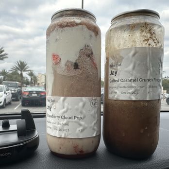 Candy Cloud - Dr pepper and Strawberry Cloud Pop Salted Caramel Crunch Frappe - Coffee & Tea Near Me - Jacksonville, Florida