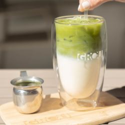 GROU Coffee + Cowork - Iced Matcha, best matcha in coral gables