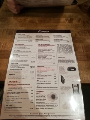 Menu photo 4 Famoso Pizzeria Calgary, AB Menu photo 4 Famoso Pizzeria Calgary, AB