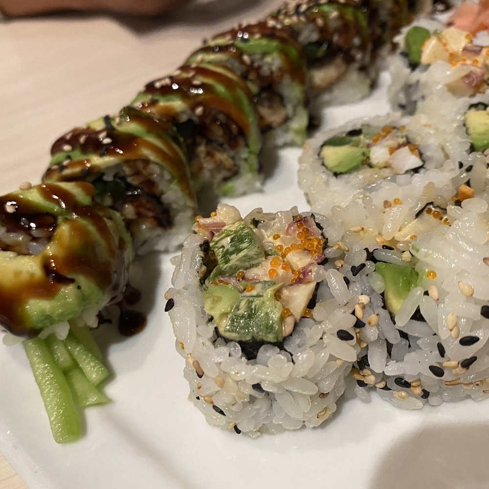 Zen Sushi - Jalapeño and caterpillar sushi roll - Sushi Bars Near Me - Dallas, Texas Zen Sushi - Jalapeño and caterpillar sushi roll - Sushi Bars Near Me - Dallas, Texas