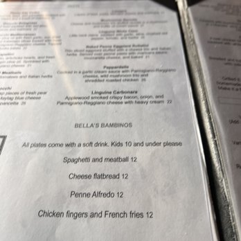 Bella Tuscany Ristorante Italiano Ocoee - Bambino menu - Italian Near Me - Ocoee, Florida