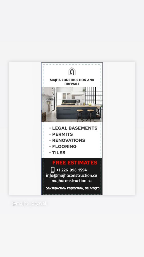 MAJHA DRYWALL & PAINTING Request Consultation London, Ontario