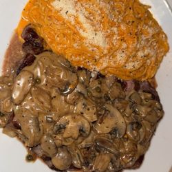Casa Mia Trattoria - Ribeye and angel hair pasta