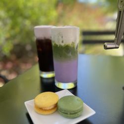 Madeleine's Macarons & Crepes - Ube drinks are so good!