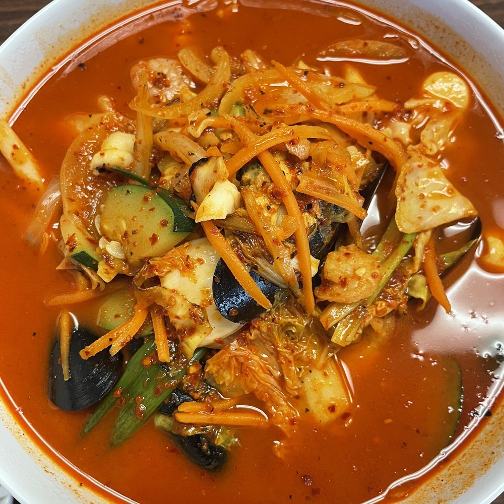 U Know Korean Bistro - Jjam Ppong (Seafood and Vegetable Noodle Soup) - Korean Near Me - Sunrise, Florida U Know Korean Bistro - Jjam Ppong (Seafood and Vegetable Noodle Soup) - Korean Near Me - Sunrise, Florida