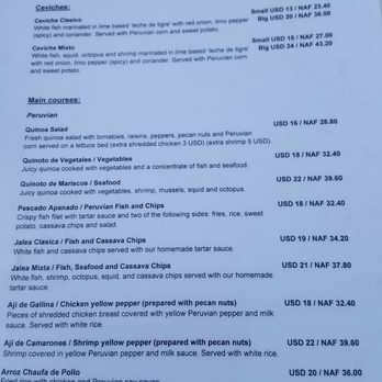 Nazca Peruvian - Menu - Peruvian Near Me - Philipsburg, UM