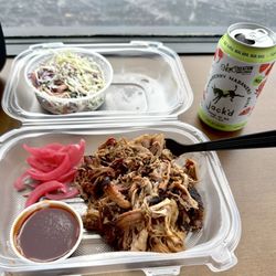 It's Different BBQ Company - Pulled pork, slaw, strawberry jalapeño soda