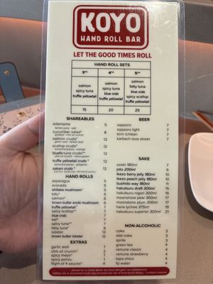 Menu photo 3 KOYO Hand Roll Bar Webster, TX