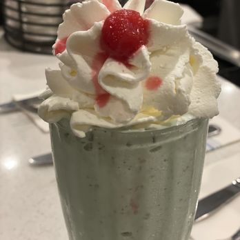 Twohey’s Restaurant - Mint chip milk shake a little early for St. Patrick's Day, but they accommodate us - New American Near Me - South Pasadena, California
