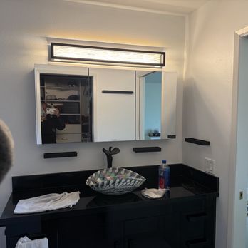OC Install Pros - Medicine cabinet, several towel racks. - Handyman Near Me OC Install Pros - Medicine cabinet, several towel racks. - Handyman Near Me