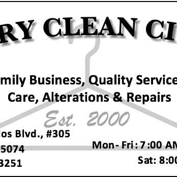 Dry Clean City - Business Card - Dry Cleaning Near Me - Plano, Texas