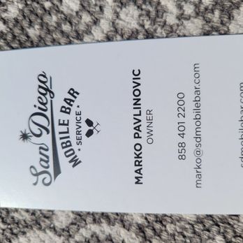 San Diego mobile bar - Business card - Caterers Near Me San Diego mobile bar - Business card - Caterers Near Me