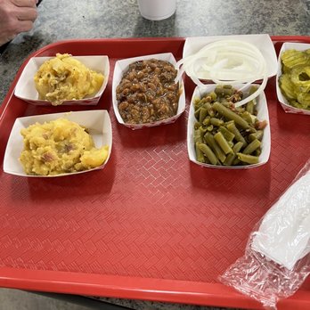 Pitt Viper BBQ - Sides. Love the potatoes! - Barbeque Near Me - El Campo, Texas