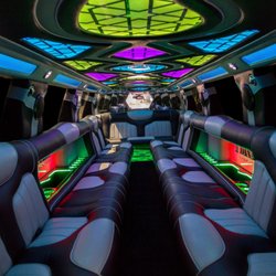 Harrison Car Service - 18 passenger Escalade Limo interior