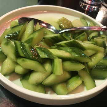 Kungfu Kitchen - Cucumber salad- great way to refresh each bite among the various dishes - Chinese Near Me - Alexandria, Virginia