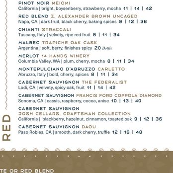 Romano's Macaroni Grill - Ted wine list - Italian Near Me - Roseville, California Romano's Macaroni Grill - Ted wine list - Italian Near Me - Roseville, California