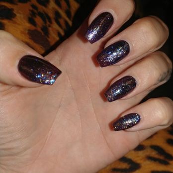 Nails Galore - Ivy did an amazing job on my nails!!! Love the mermaid gel over my black polish - Nail Salons Near Me - Cypress, California Nails Galore - Ivy did an amazing job on my nails!!! Love the mermaid gel over my black polish - Nail Salons Near Me - Cypress, California