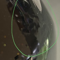 Blubaugh Body & Frame Service - Detailed view of the broken paint surface after the tank was overly turned.