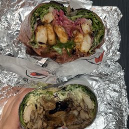 Pink moon wrap (top) and Howling wrap (bottom)